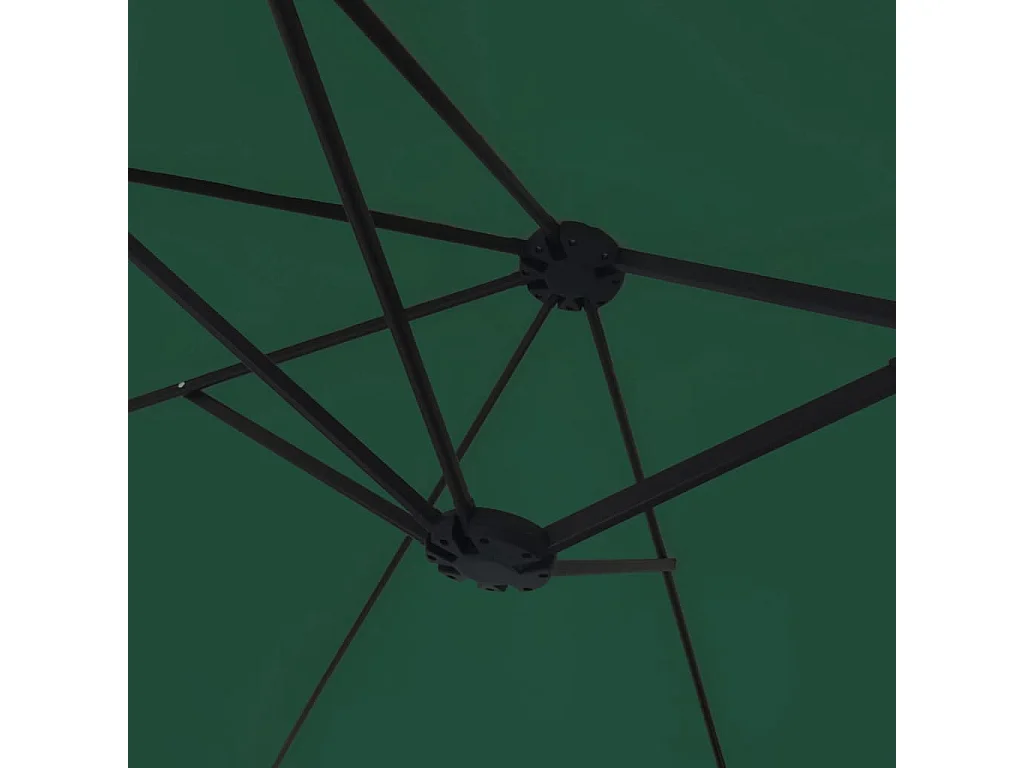 Sombrilla doble verde 449x245 cm