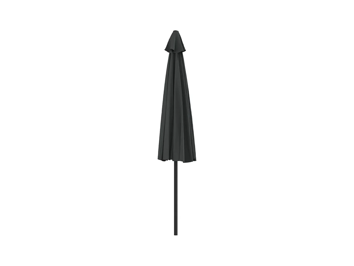 Parasol de balcon et mât en aluminium Anthracite 300x155cm Demi