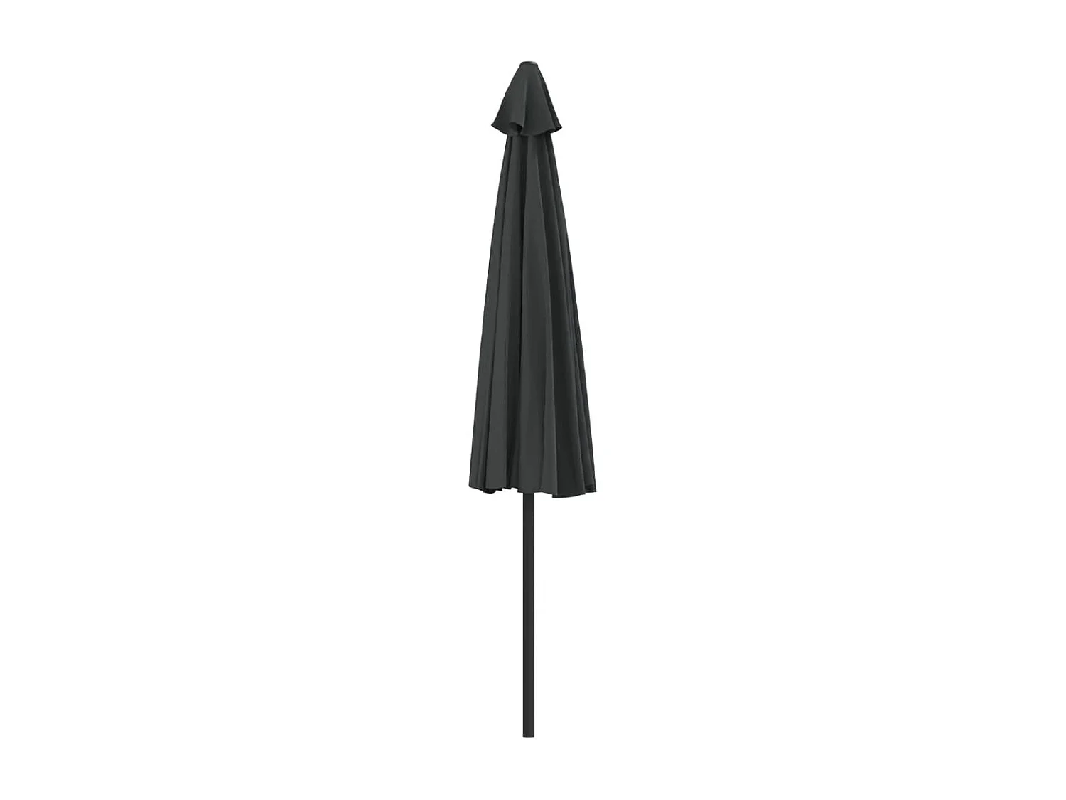 Parasol de balcon et mât en aluminium Anthracite 300x155cm Demi