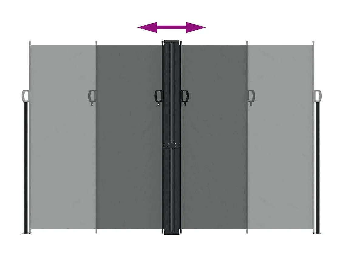 Toldo lateral retráctil antracita 220x1000 cm