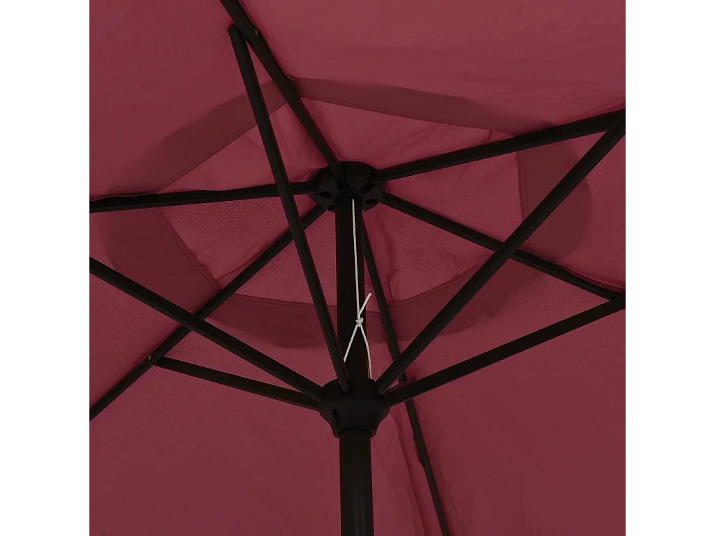 Parasol d'extérieur avec mât métallique Bordeaux 300 cm