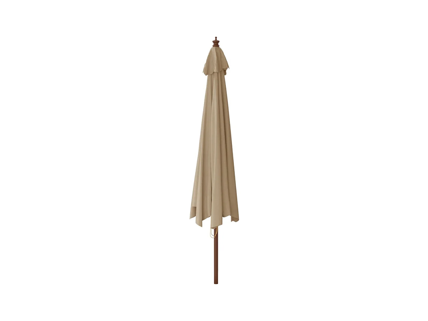 Parasol de jardin avec mât en bois taupe 400x273 cm