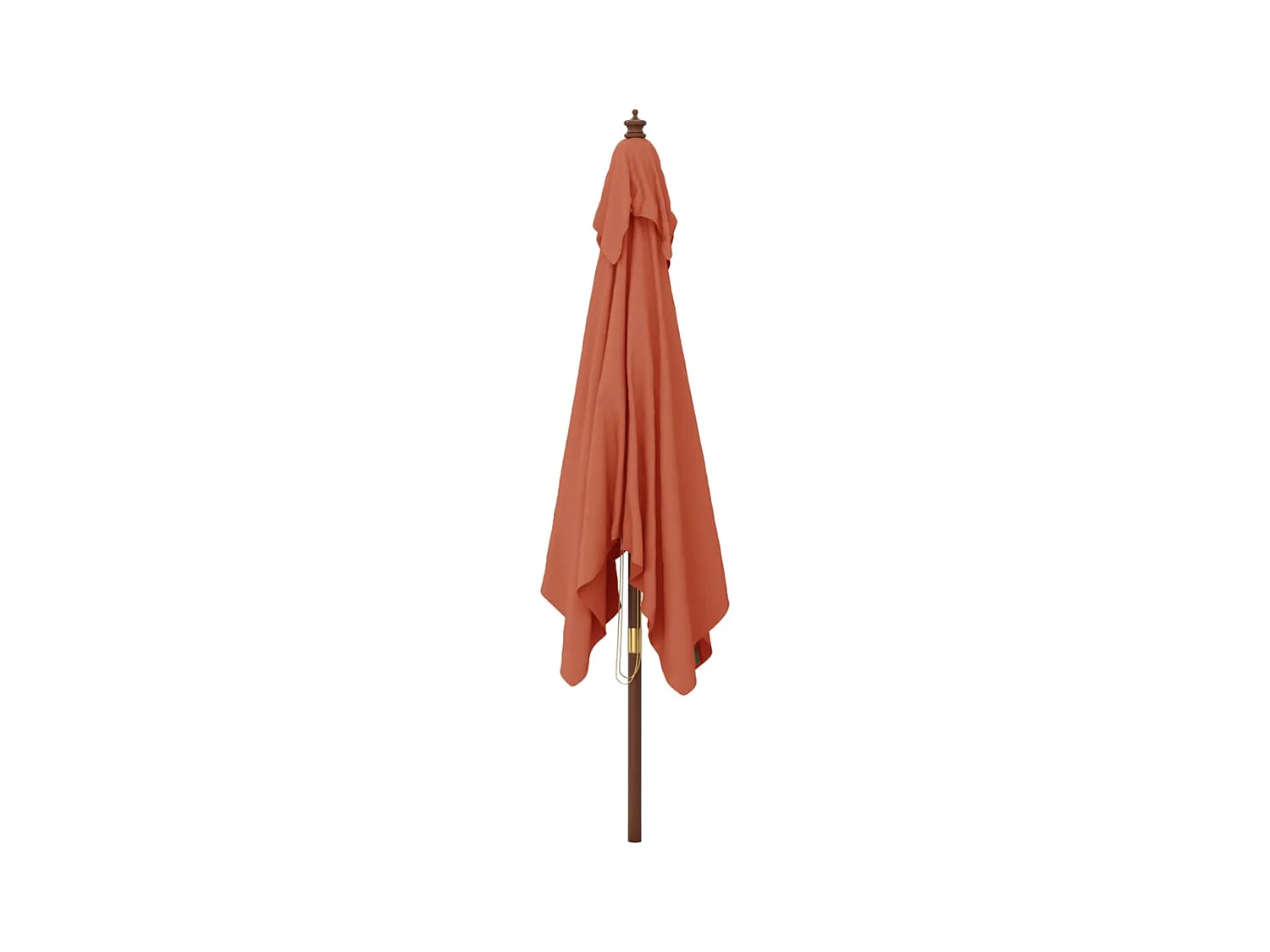 Parasol de jardin avec mât en bois terre cuite 300x300x273 cm