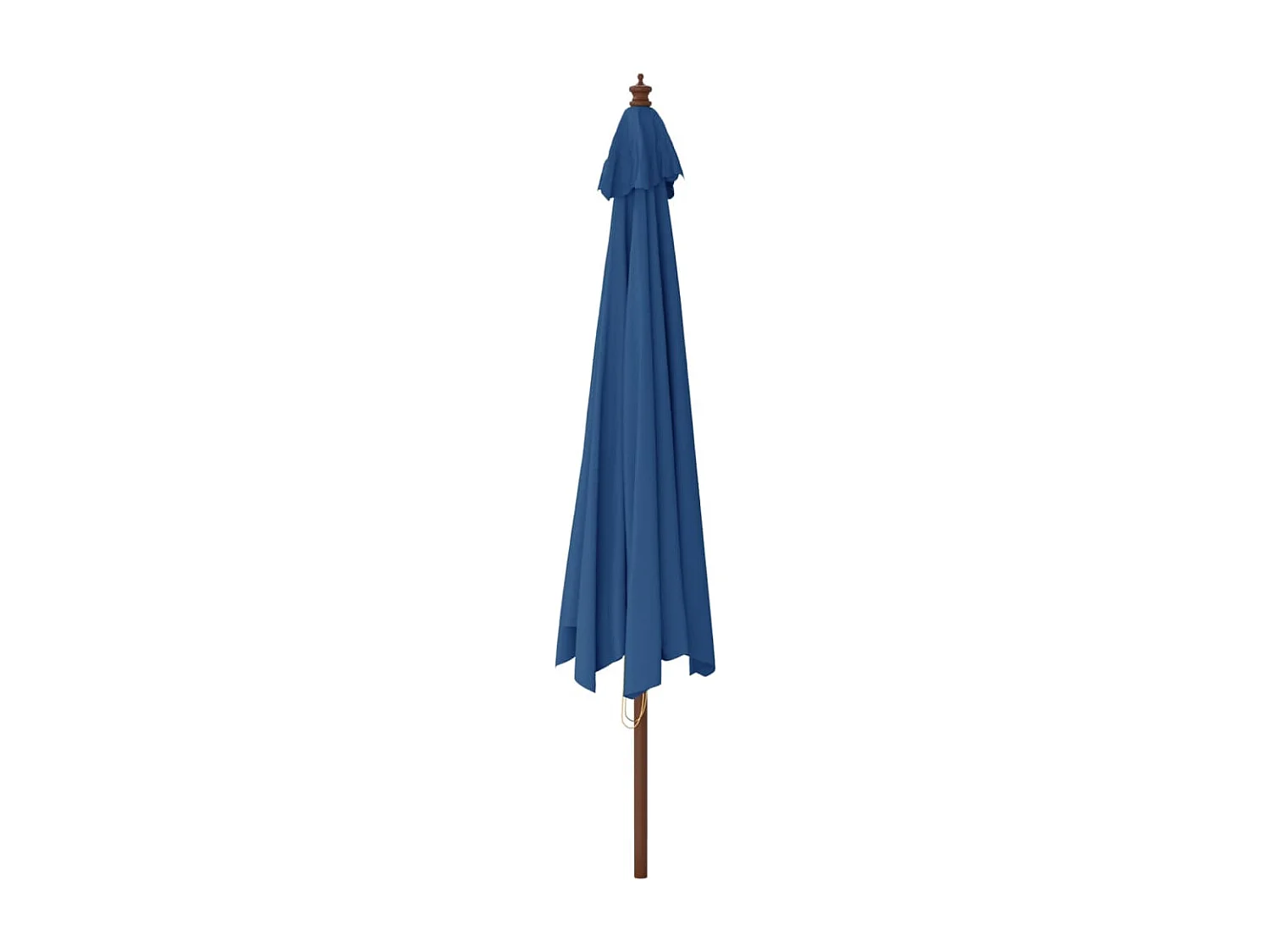 Parasol de jardin avec mât en bois bleu azuré 400x273 cm