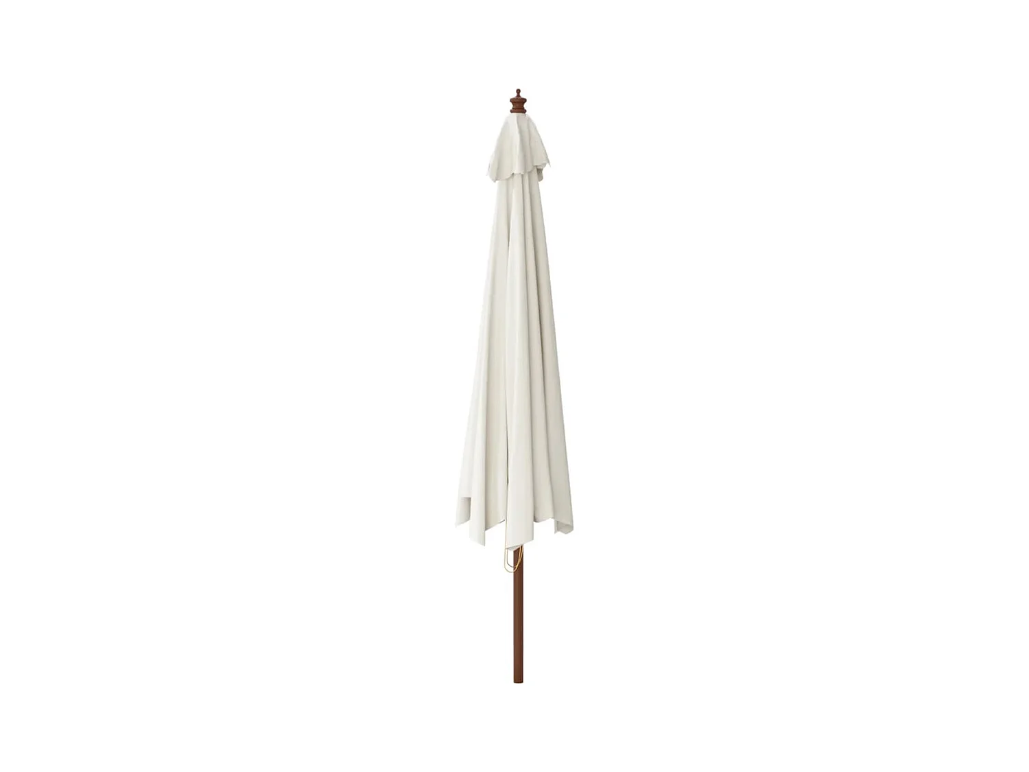 Parasol de jardin avec mât en bois sable 400x273 cm
