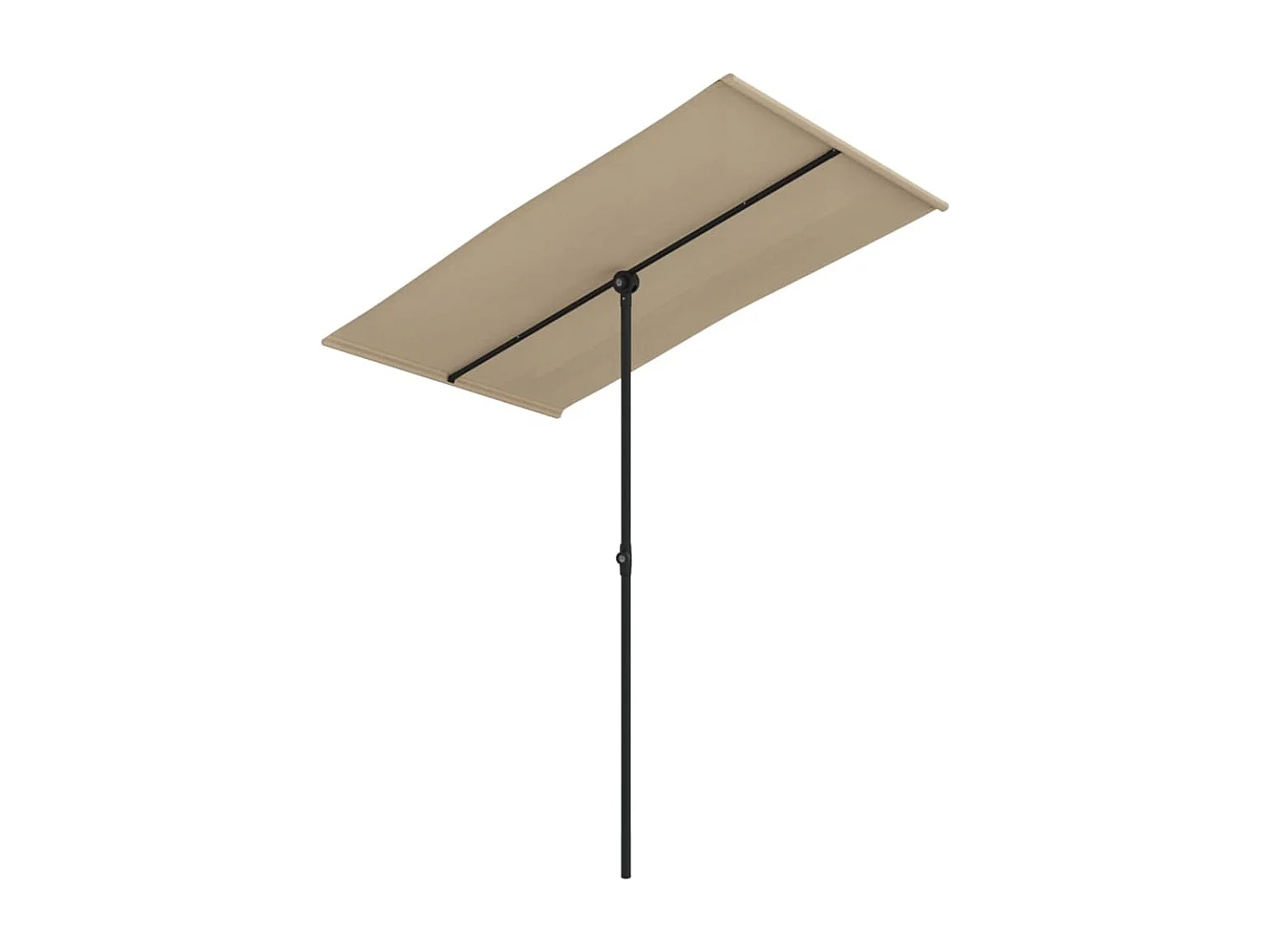 Parasol d'extérieur avec mât en aluminium 180x110 cm Taupe