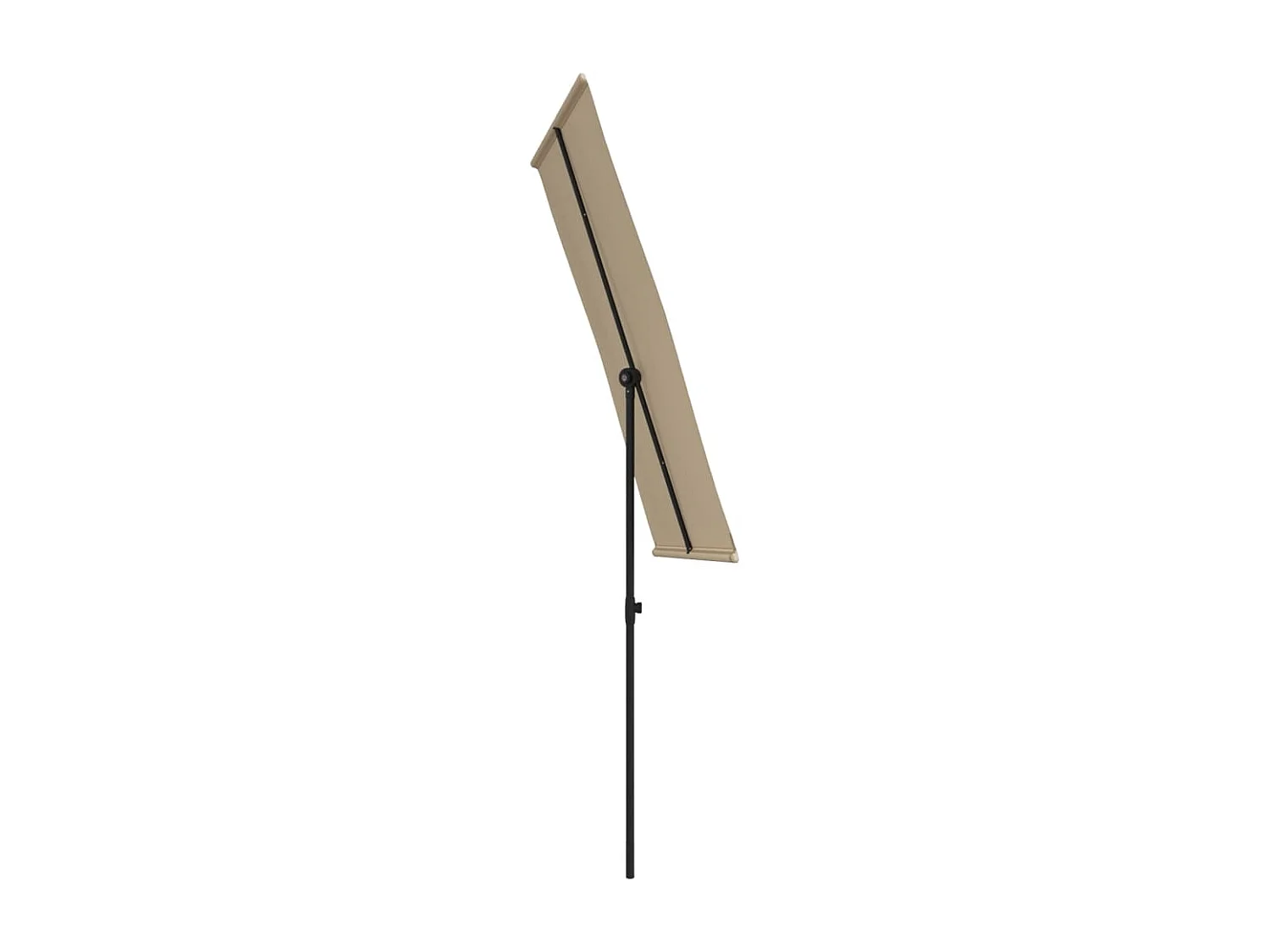 Parasol d'extérieur avec mât en aluminium 180x110 cm Taupe