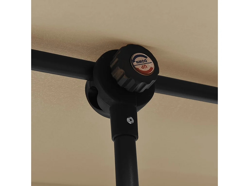 Parasol d'extérieur avec mât en aluminium 180x110 cm Taupe