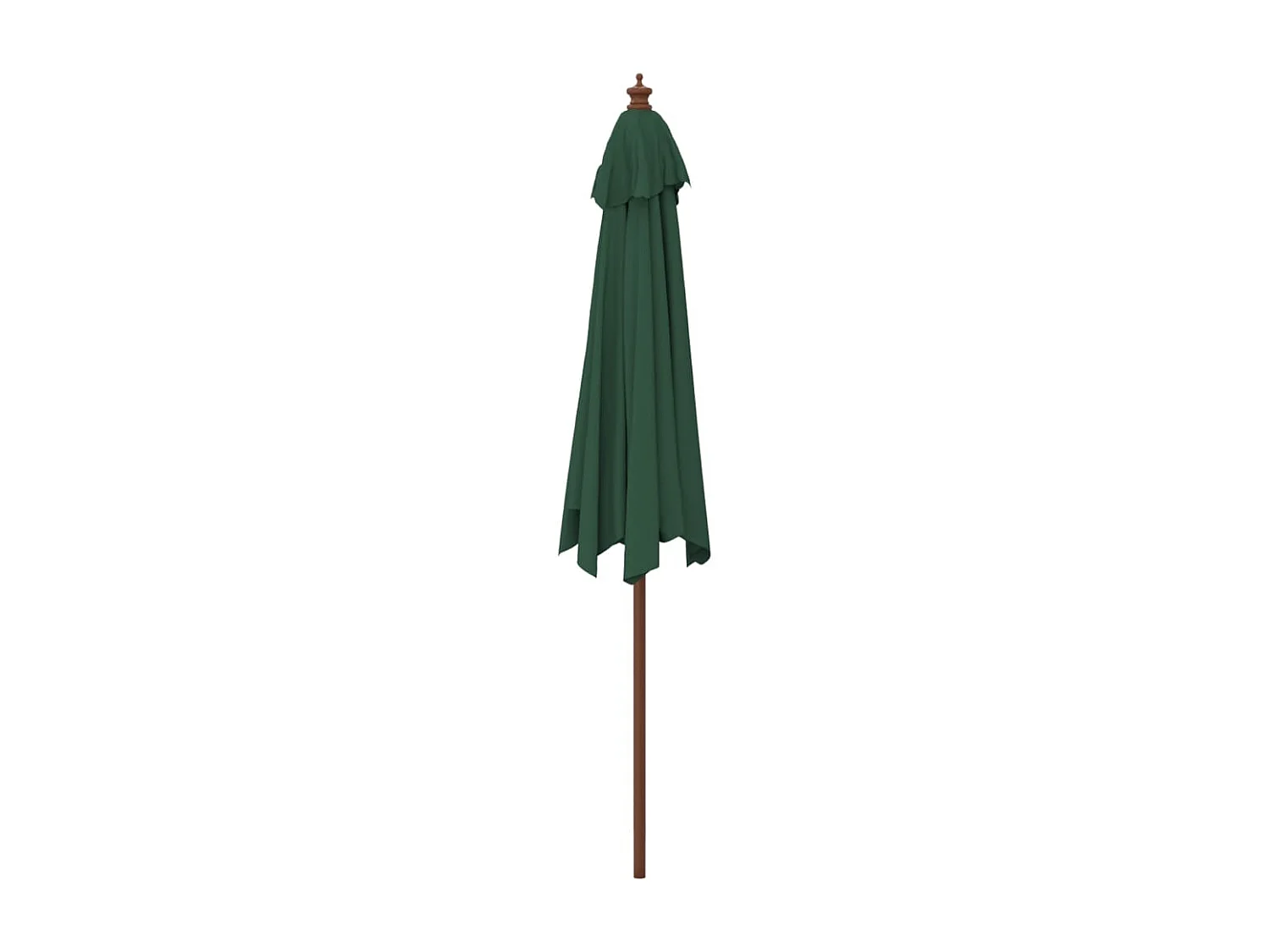 Parasol de jardin avec mât en bois vert 299x240 cm