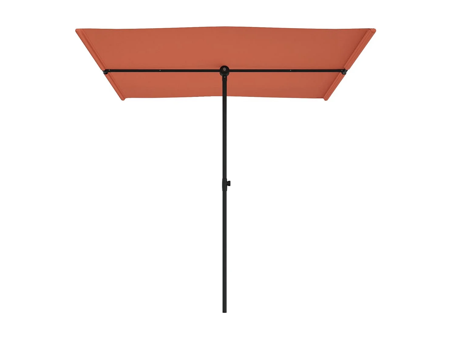 Guarda-sol exterior com mastro alumínio 2x1,5 m terracota