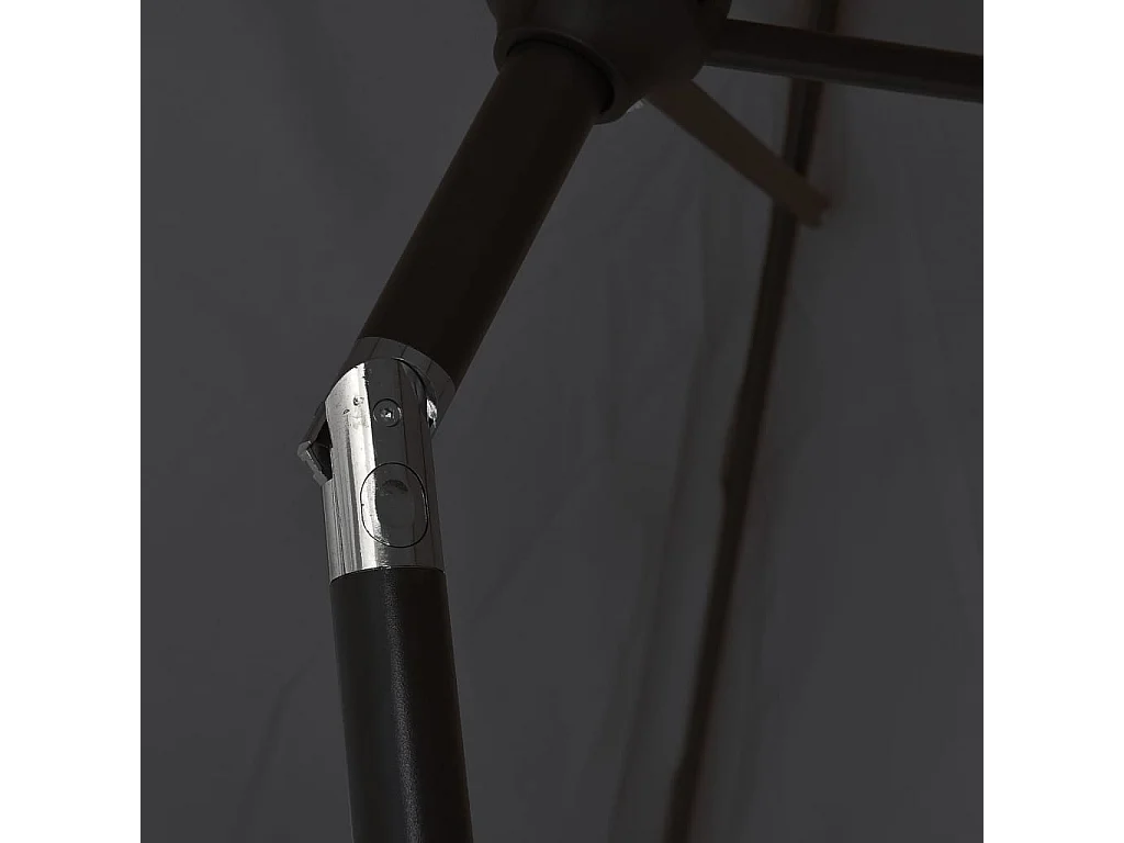 Parasol avec mât en métal 300 x 200 cm Noir