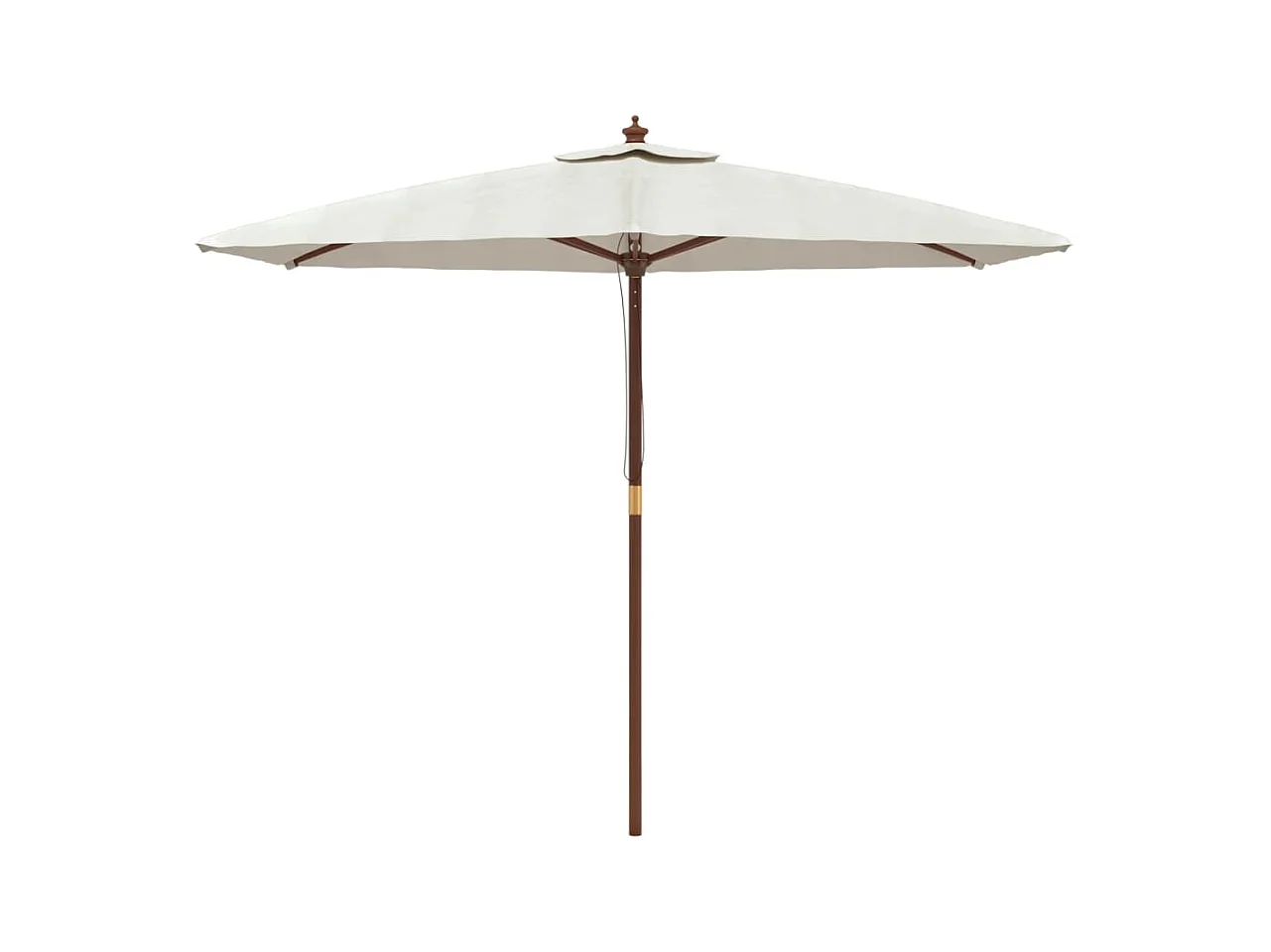 Parasol de jardin avec mât en bois sable 299x240 cm