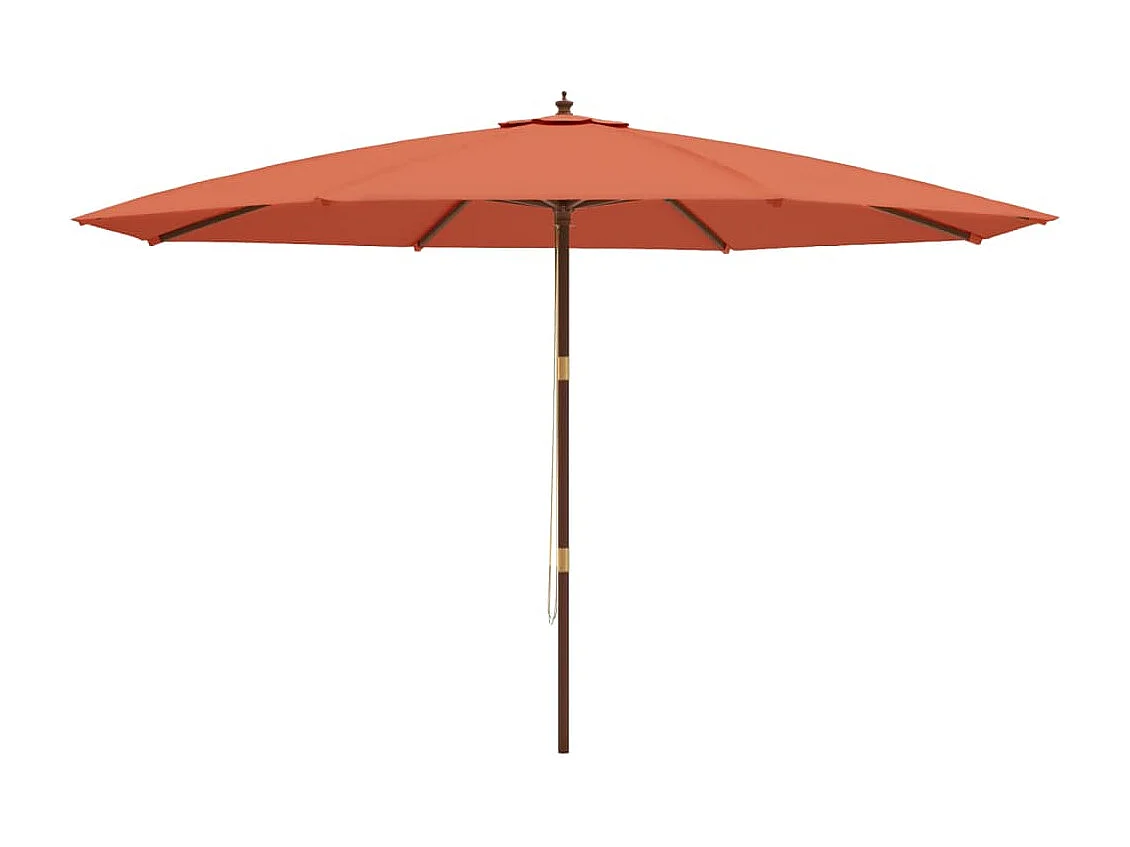 Parasol de jardin avec mât en bois terre cuite 400x273 cm