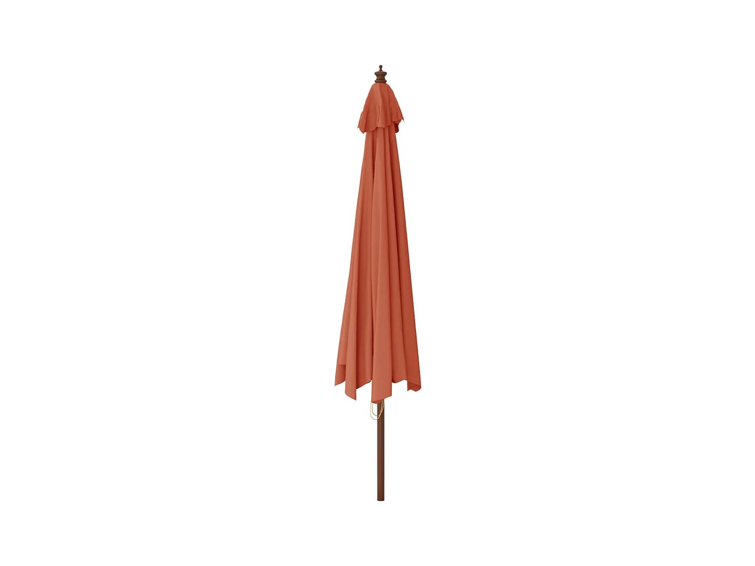Parasol de jardin avec mât en bois terre cuite 400x273 cm