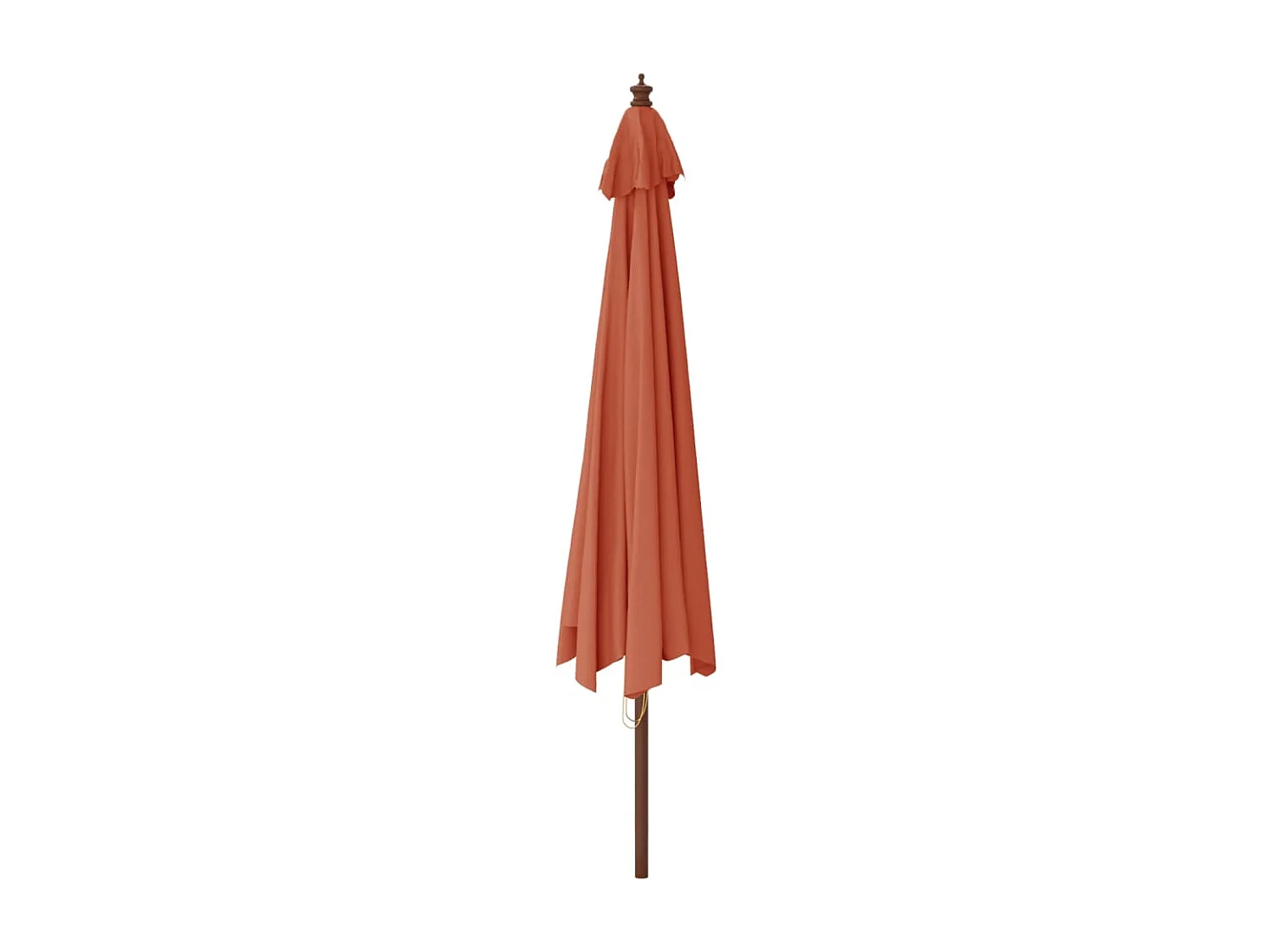 Parasol de jardin avec mât en bois terre cuite 400x273 cm