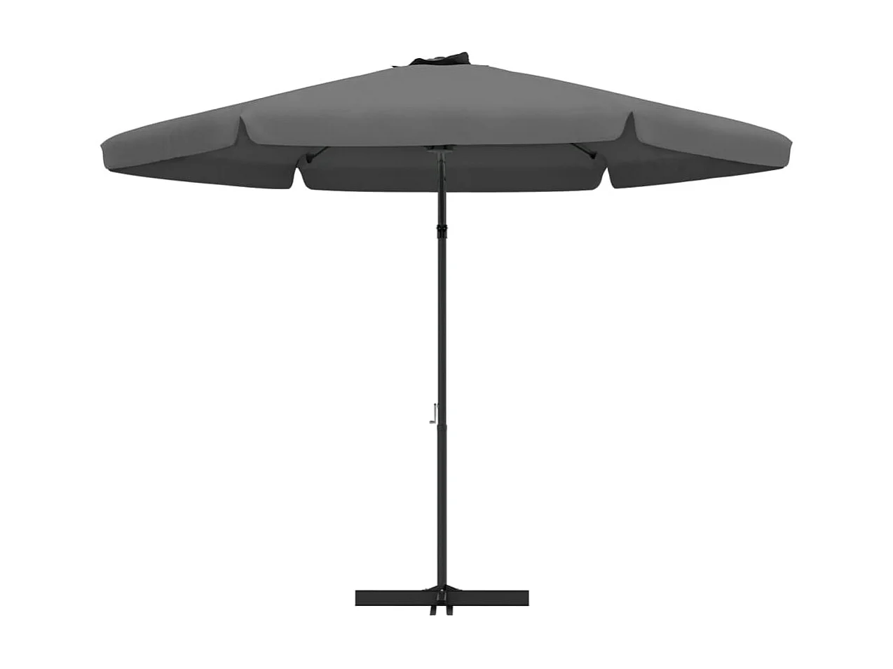 Guarda-sol de exterior com poste de aço 300x250 cm antracite