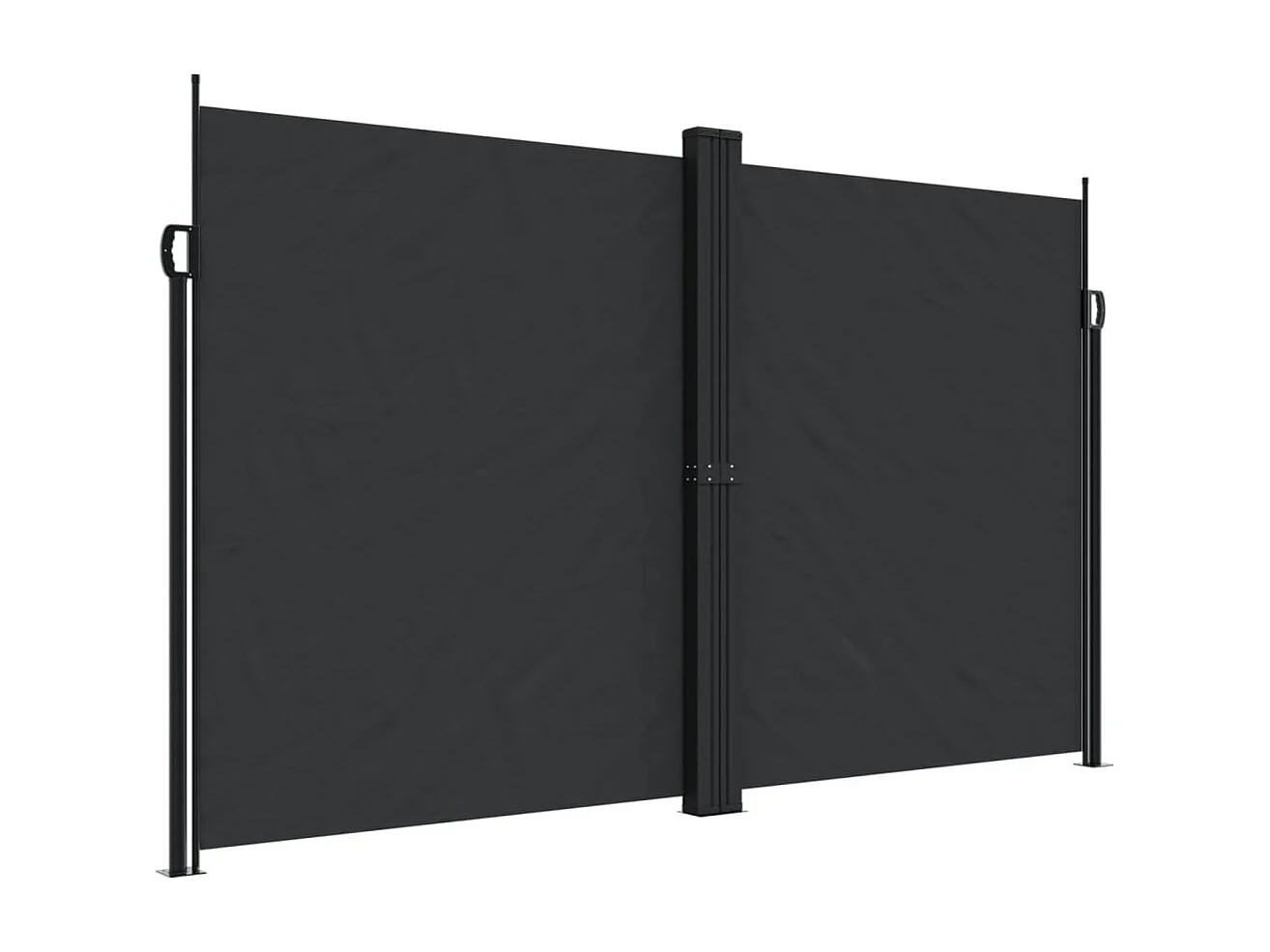 Toldo lateral retráctil negro 200x1000 cm