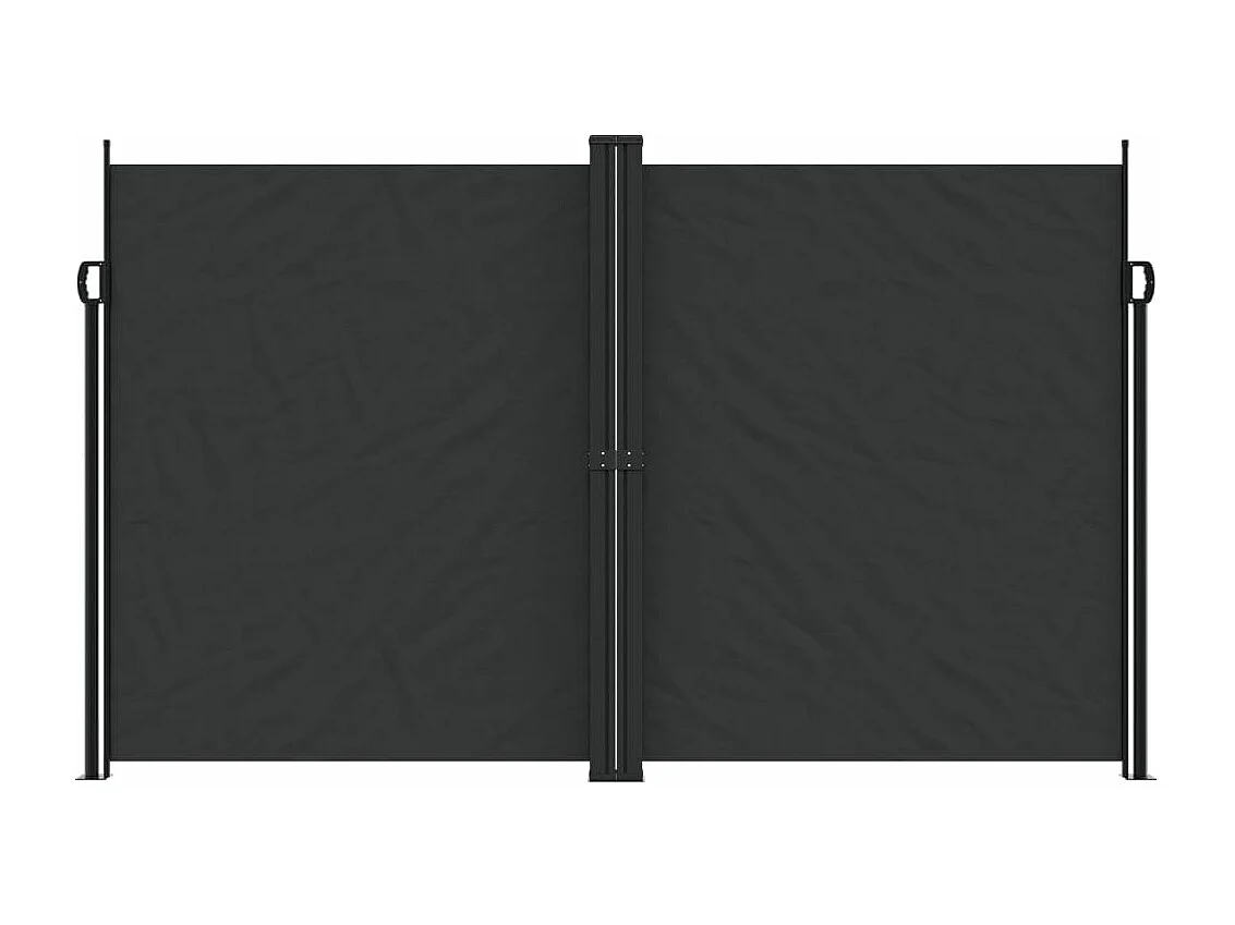 Toldo lateral retráctil negro 200x1000 cm