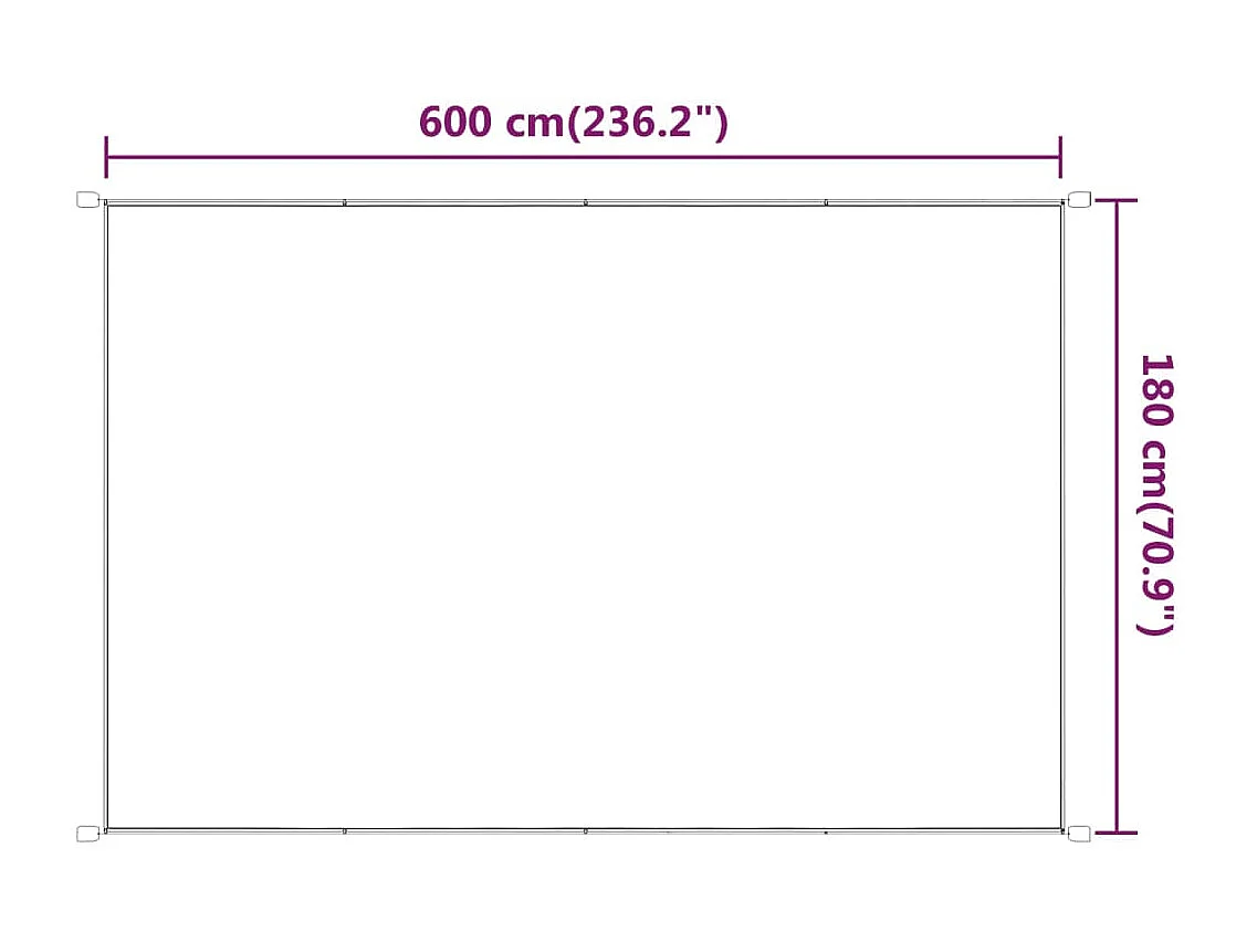 Auvent vertical Vert clair 180x600 cm Tissu oxford