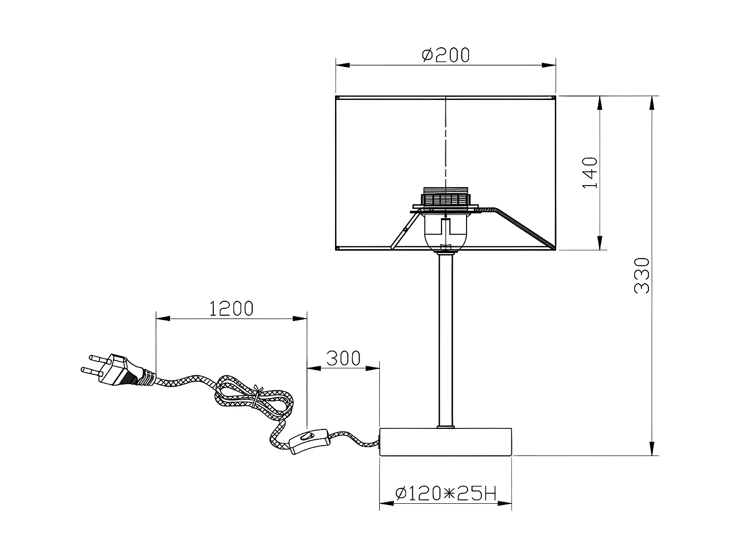 Lampe design Hostel, Métal, Noir