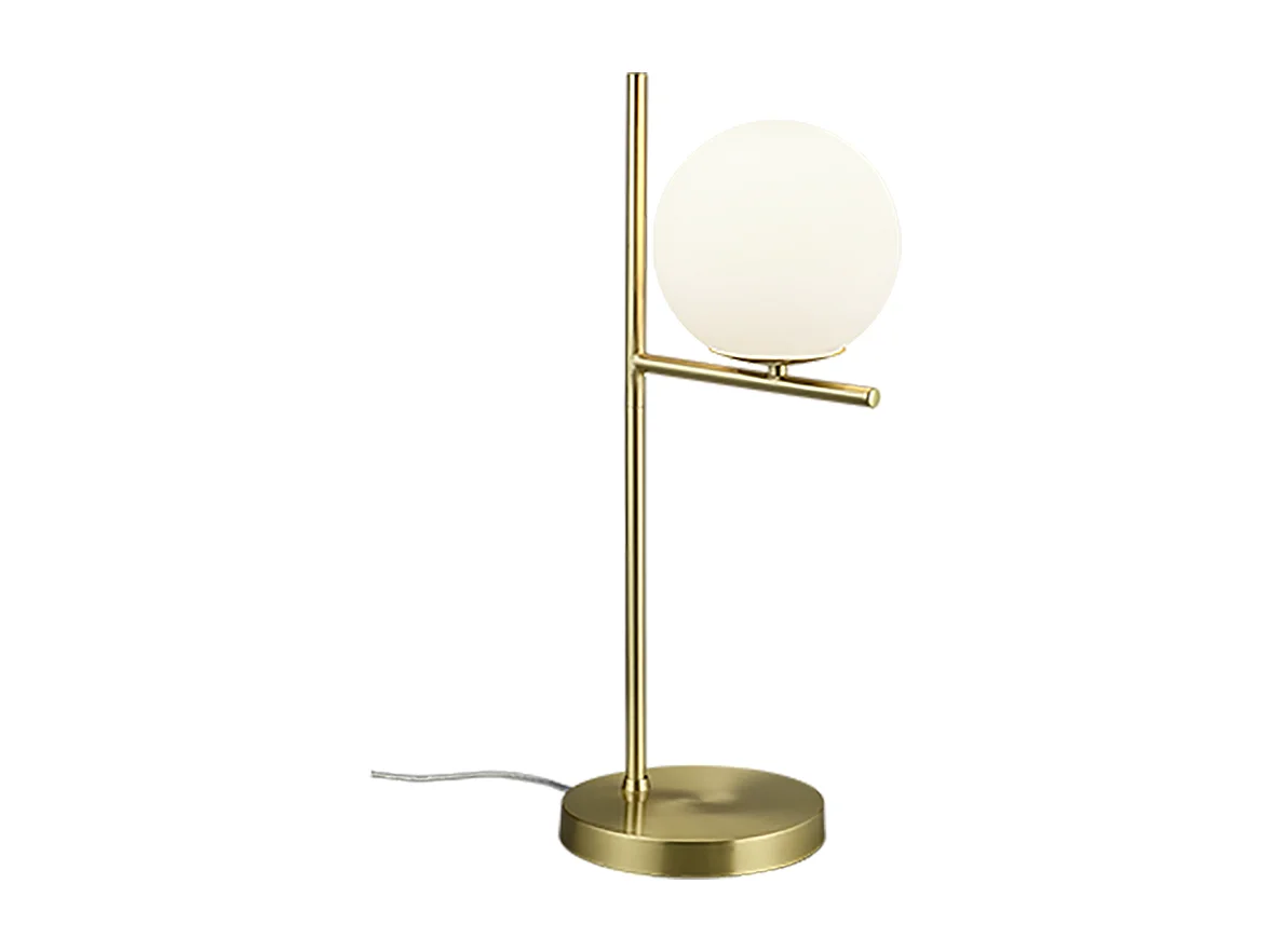 Lampada da tavolo, metallo, ottone satinato, 18x52x24,2 cm, Pure