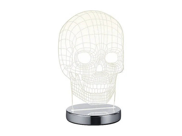 Lampe à poser 7W transparent Skull