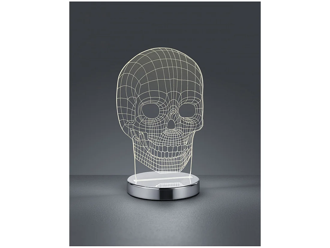Lampe à poser 7W transparent Skull