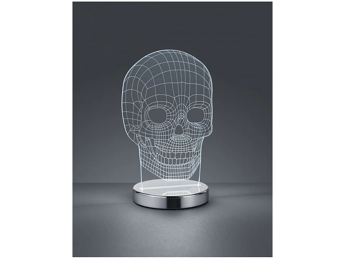 Lampe à poser 7W transparent Skull
