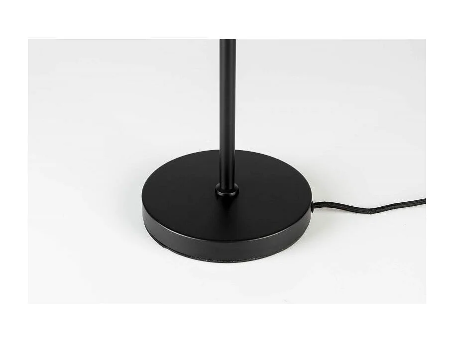 Lampe design métal noir et 3 boules de verre - Boite à design