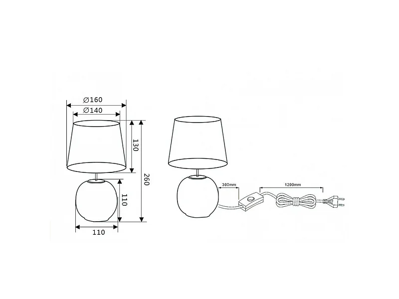 Lampe de table rétro Sophia
