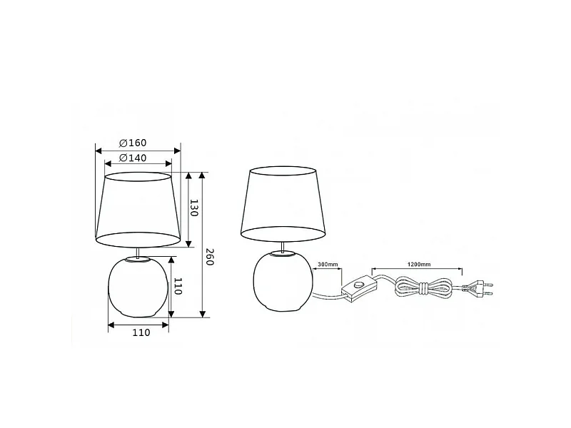 Lampe de table rétro Sophia