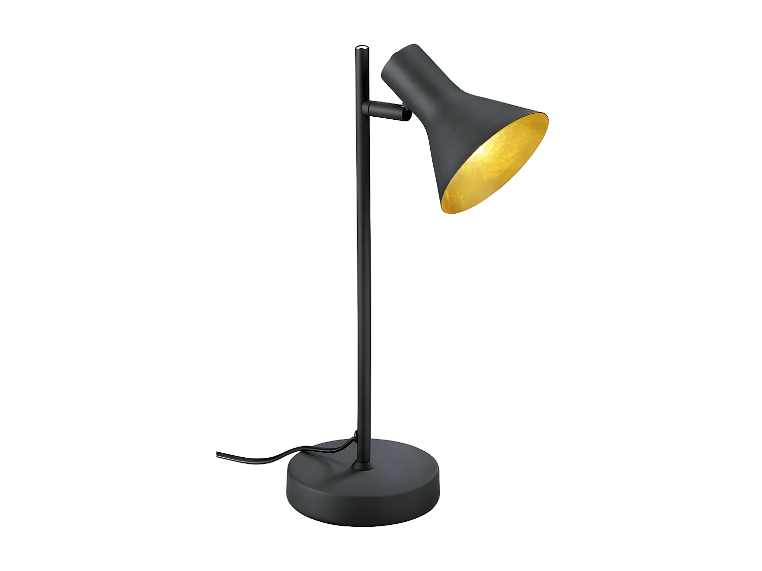 Lampe à poser Nina noir mat interieur or