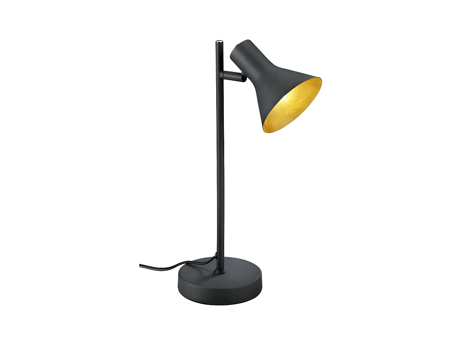 Lampe à poser Nina noir mat interieur or