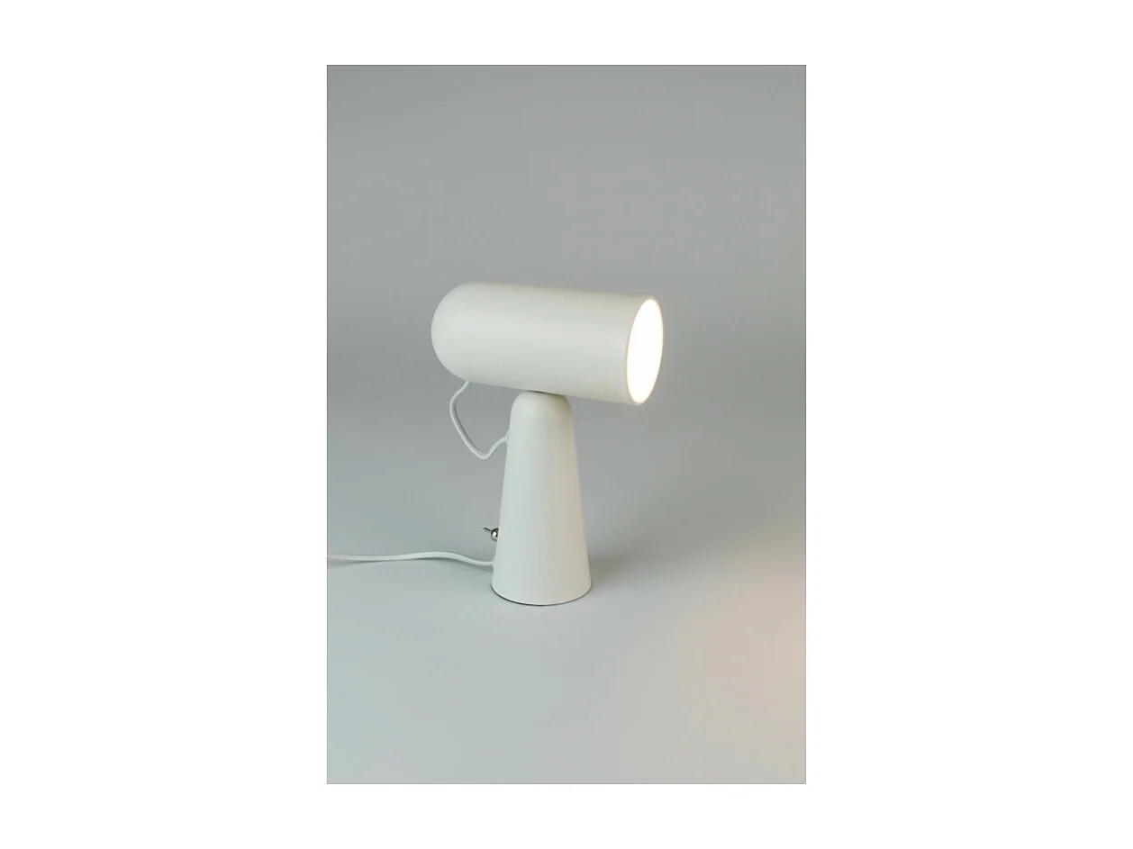 Lampe de table Nico, Métal, Blanc