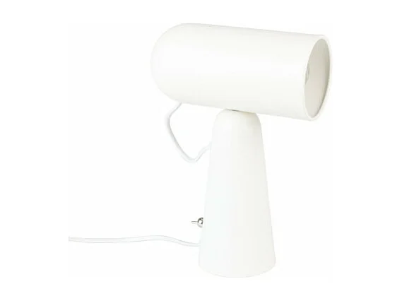 Lampe de table Nico, Métal, Blanc