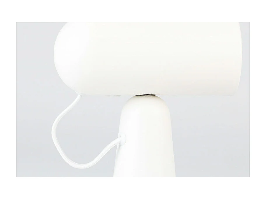 Lampe de table Nico, Métal, Blanc