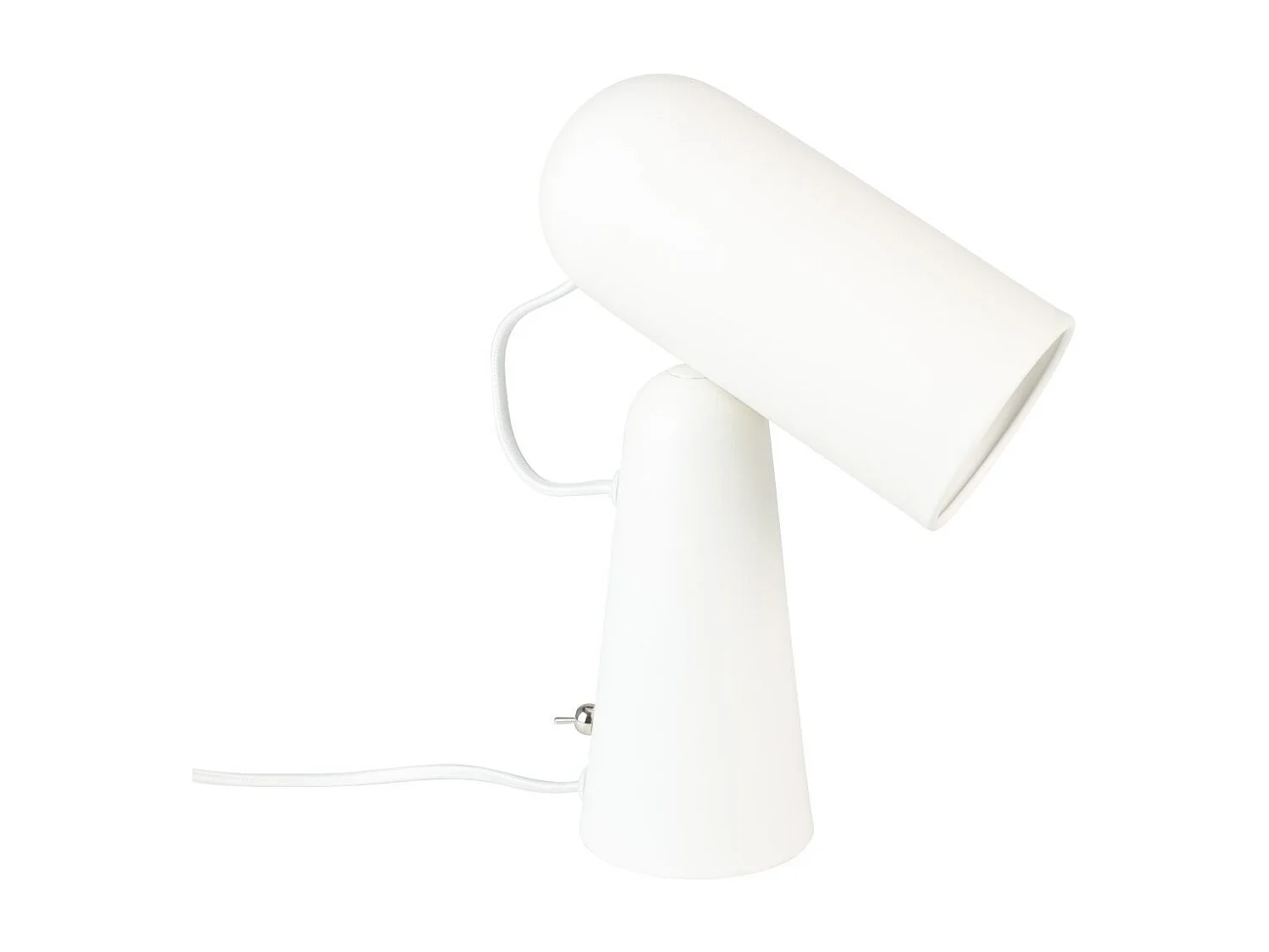Lampe de table Nico, Métal, Blanc