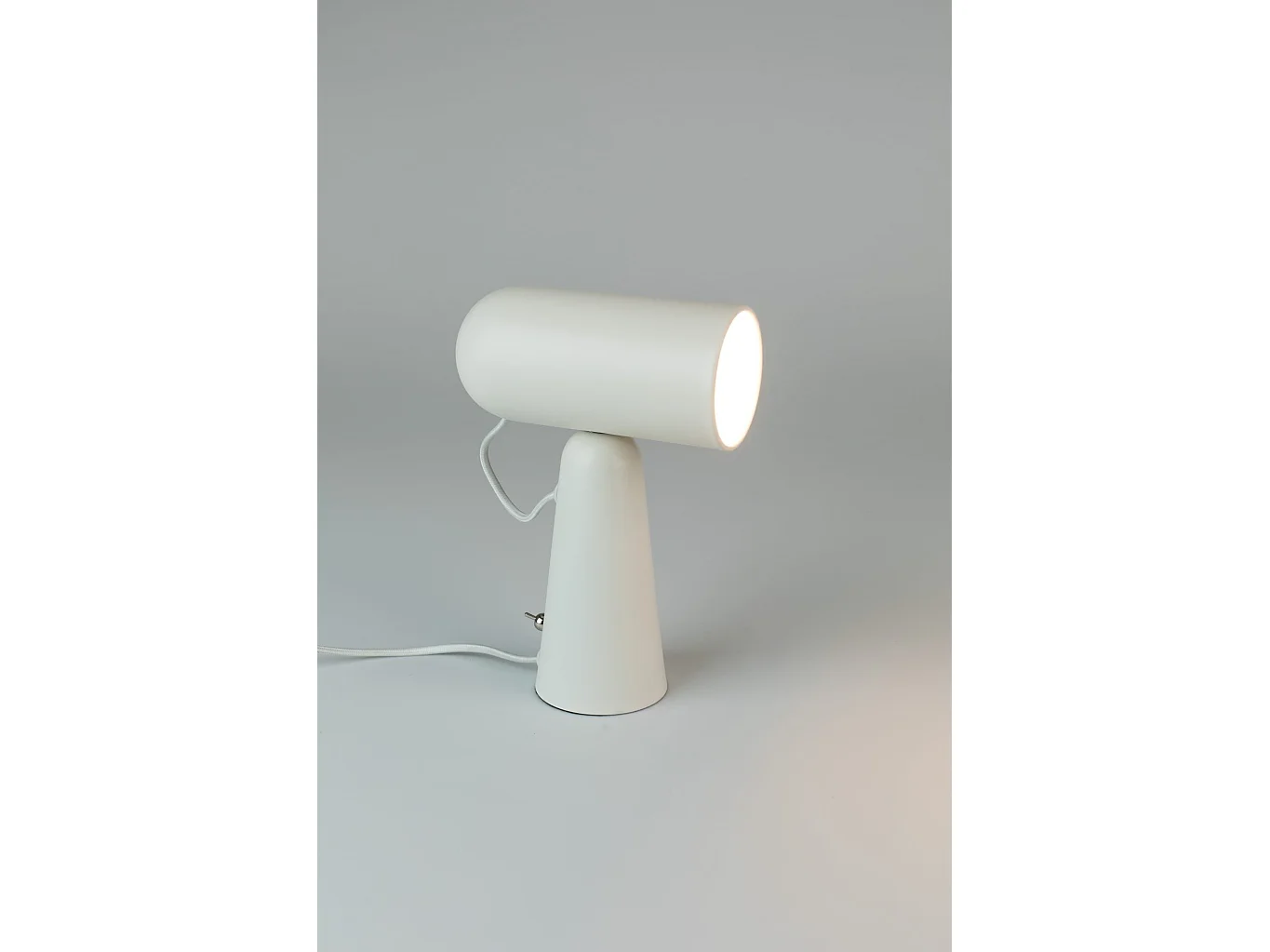 Lampe de table Nico, Métal, Blanc