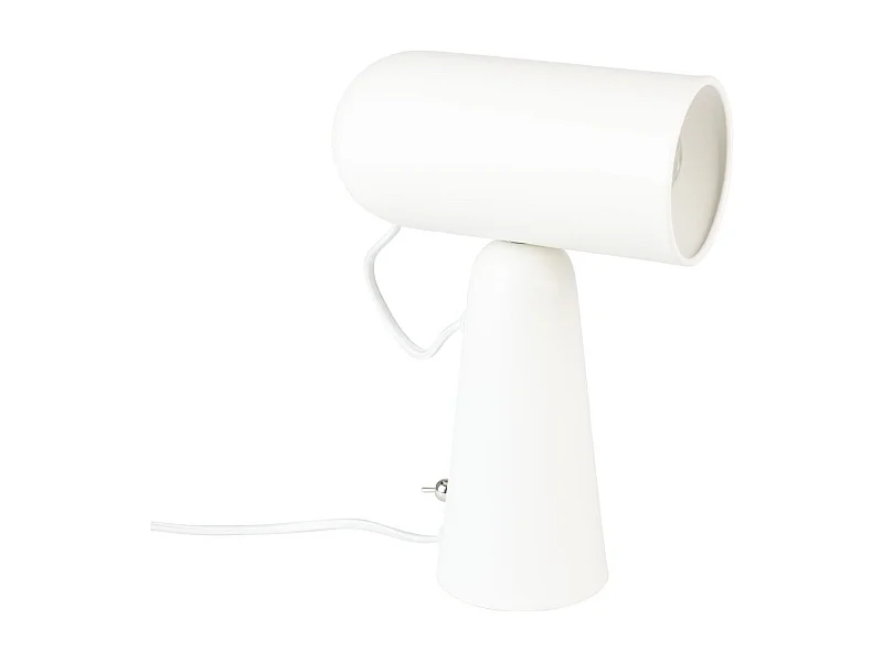 Lampe de table Nico, Métal, Blanc