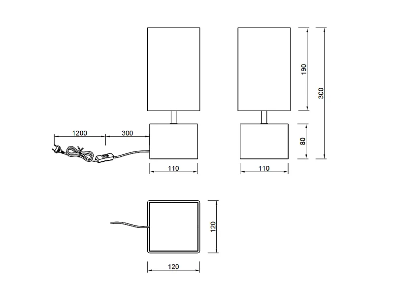 Lampe de table design Woody