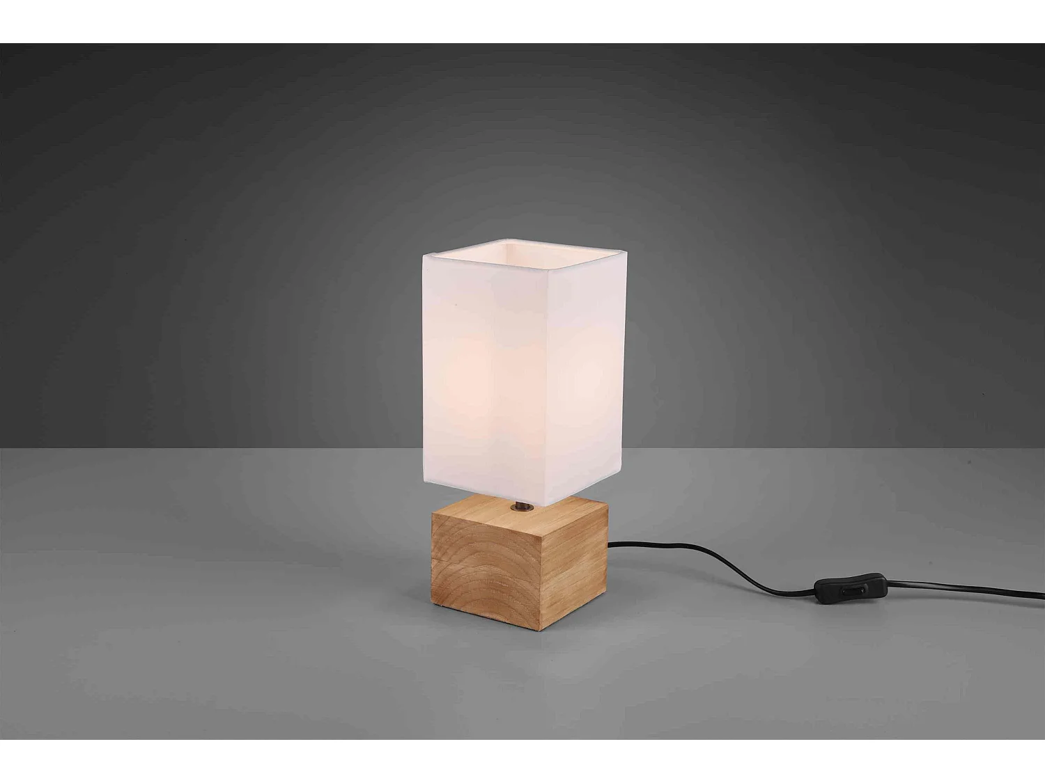 Lampada da tavolo, legno, naturale, 12x30x12 cm, Woody