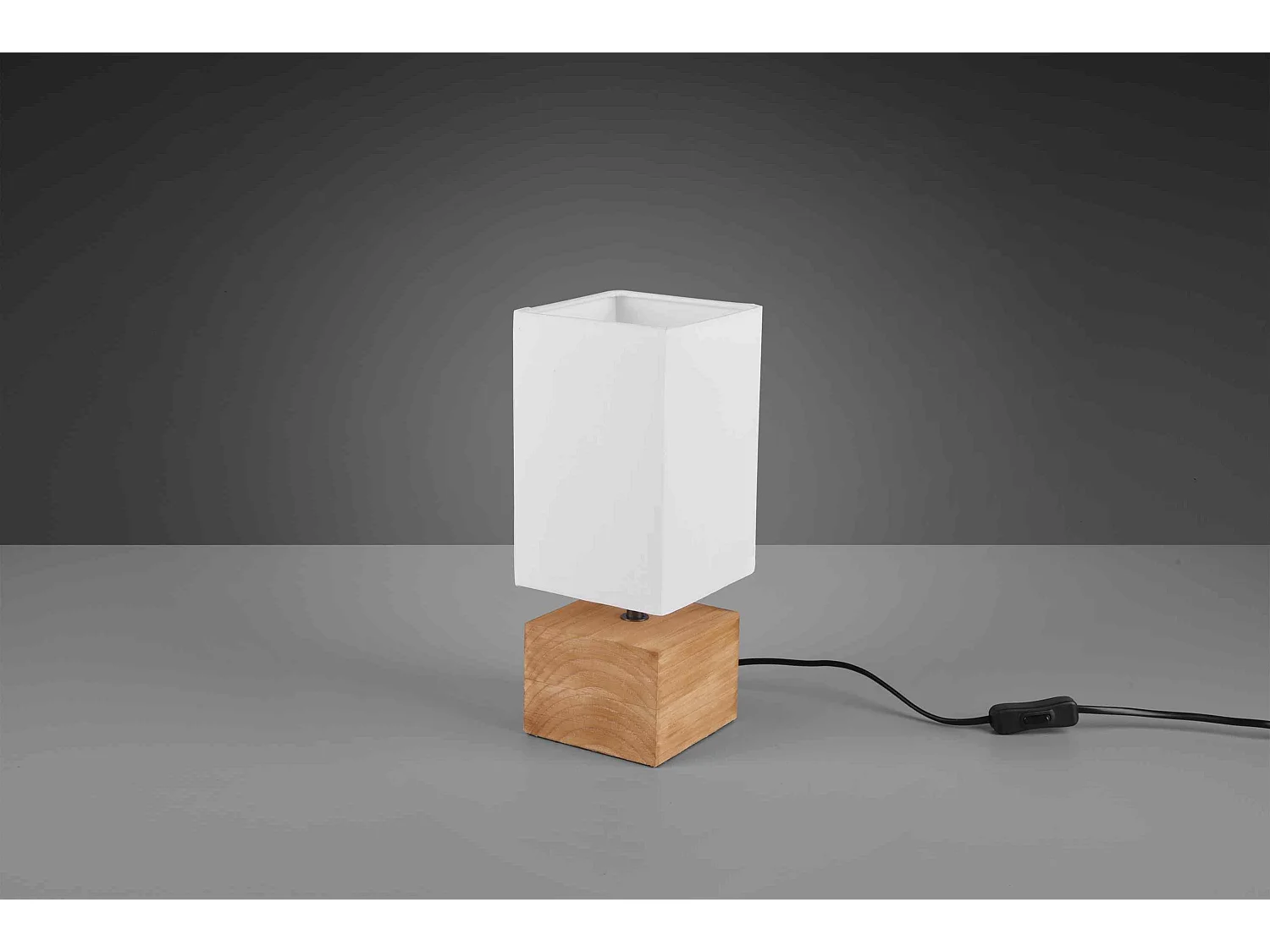 Lampada da tavolo, legno, naturale, 12x30x12 cm, Woody