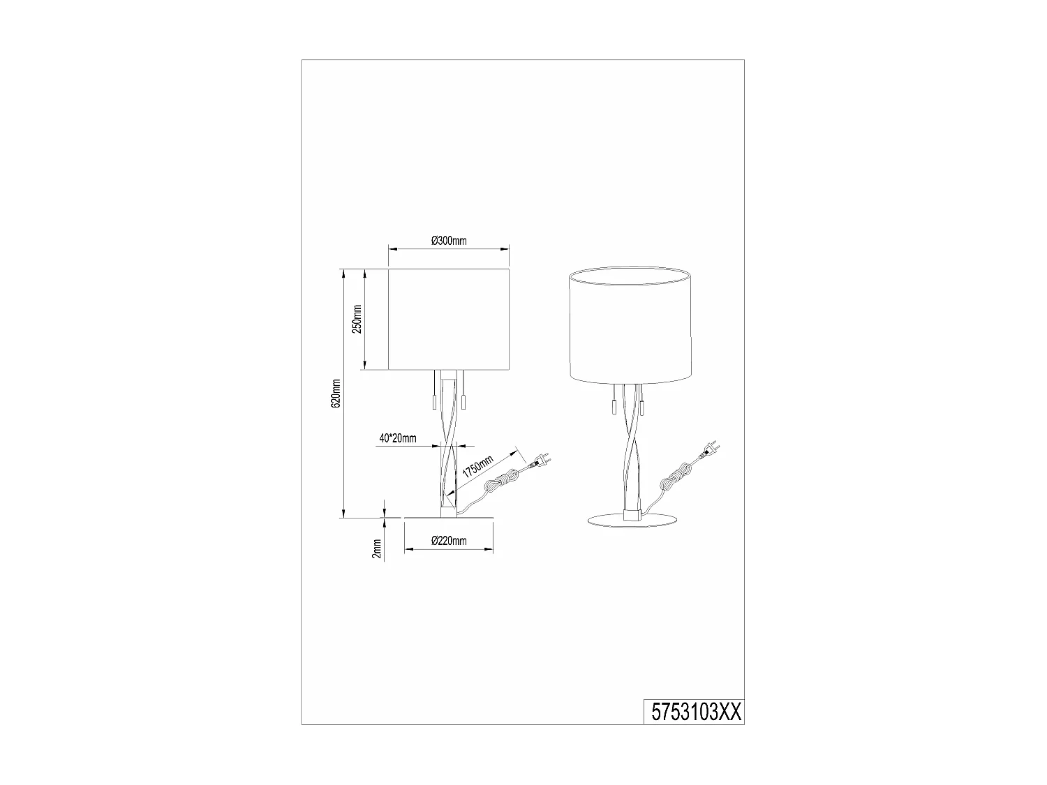 Lampe de table Nandor