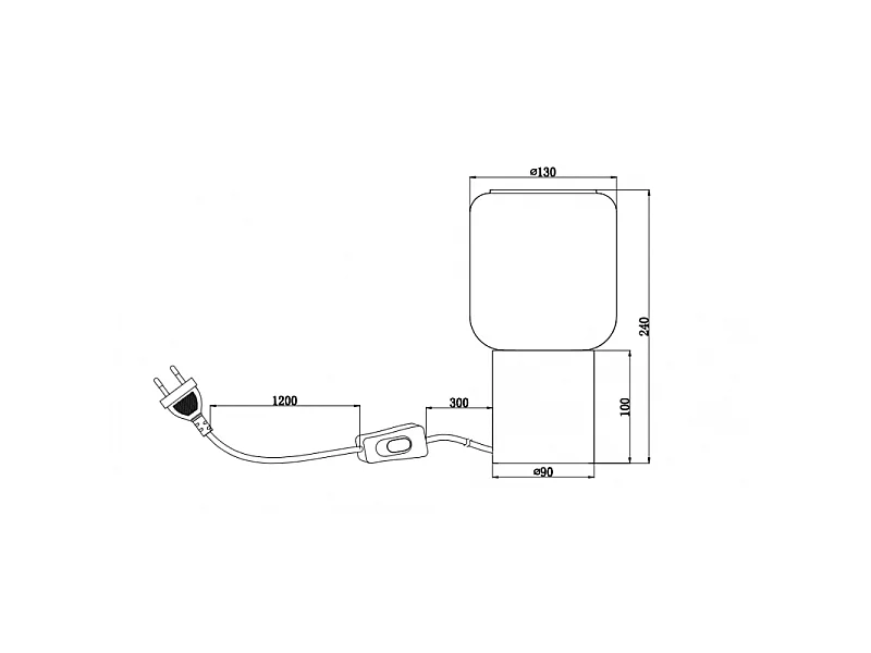 Lampe design en verre Nico