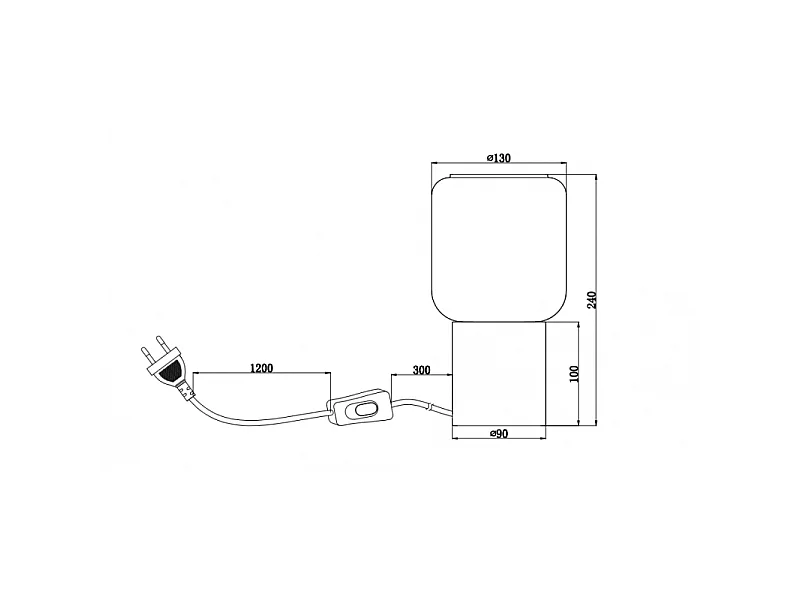 Lampe design en verre Nico