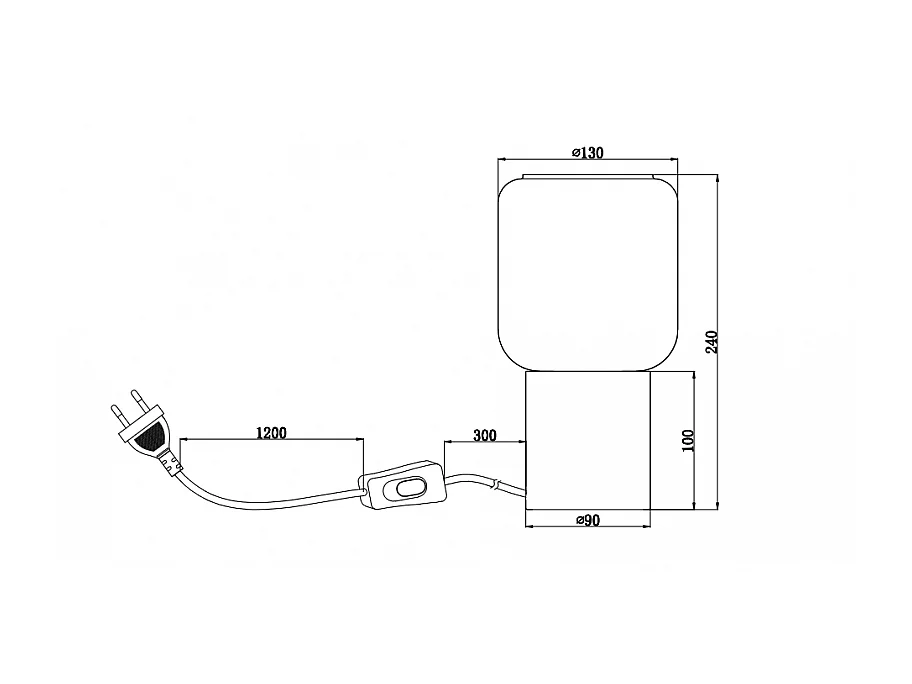 Lampe design en verre Nico