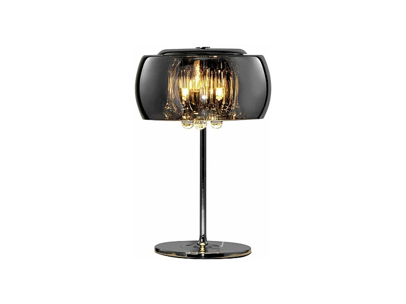 Lampe de table Vapore en verre chromé