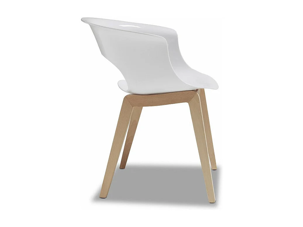 Chaise design avec pieds bois - NATURAL MISS B Antishock - déco originale