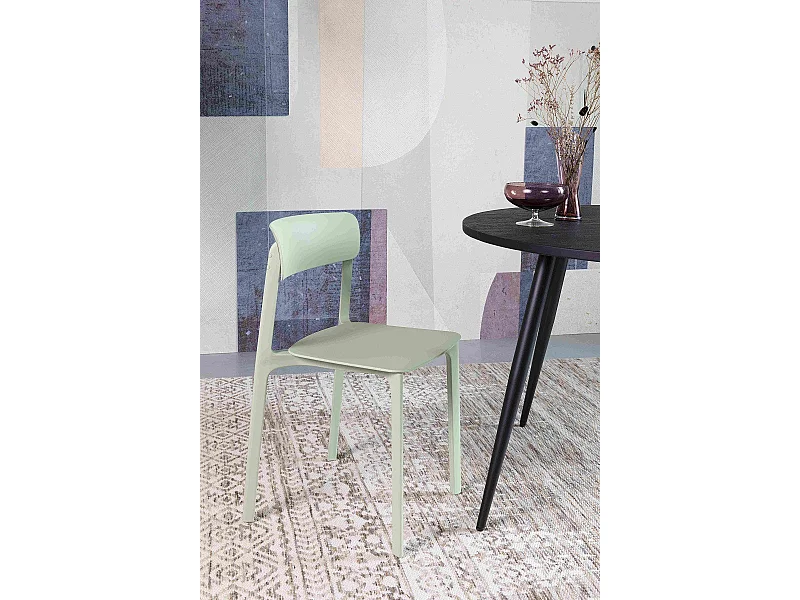 Lot de 4 chaises en polypropylène Clive