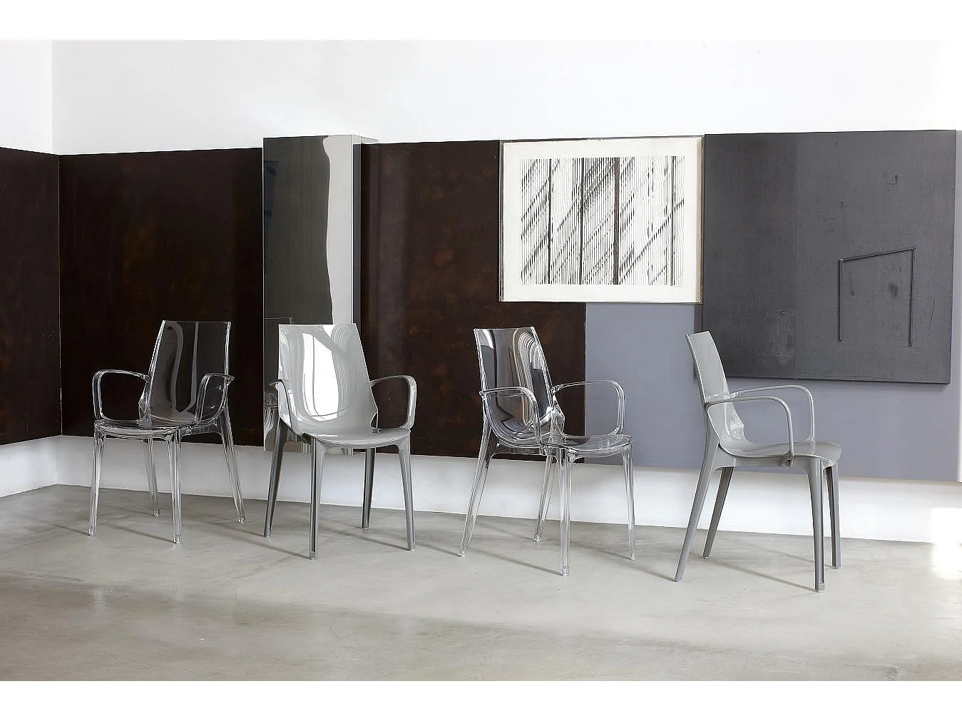 Sedie poltrone con braccioli design moderno per cucina bar ristorante Scab Vanity Arm